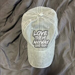 Gray Embroidered Cap